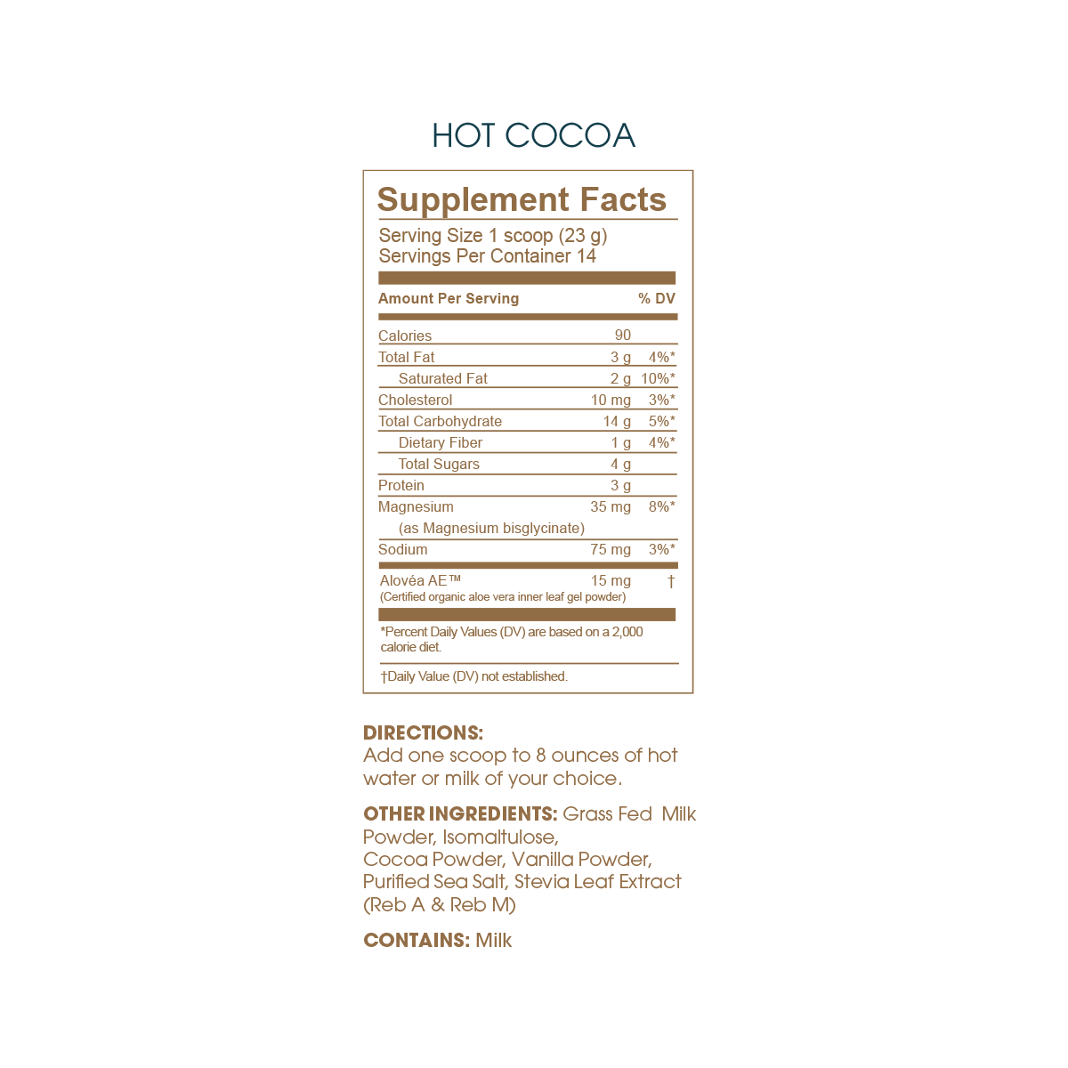 Alovea Hot Cocoa Mix - 14 servings