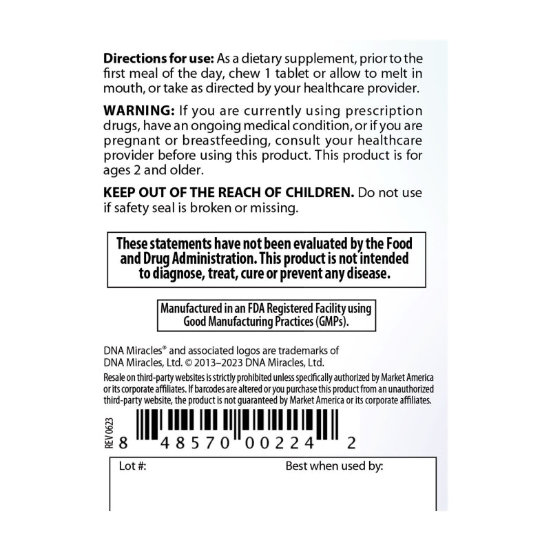DNA Miracles® Chewable Probiotics - 30 servings