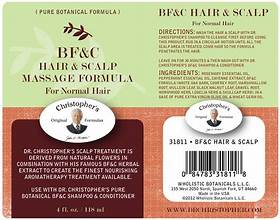 BF&C Hair & Scalp Massage Oil - 4 oz